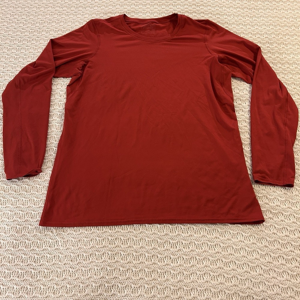 Patagonia Capilene Base Layer Shirt Mens Large Red Outdoor Minor Blemish